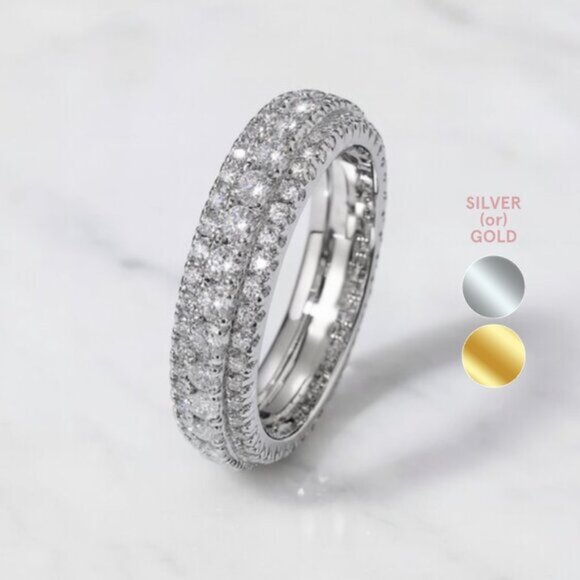 💎 “Bridget” Demi-Fine Bling Ring - Picture 1 of 3